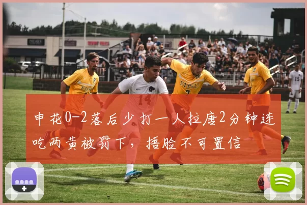 申花0-2落后少打一人拉唐2分钟连吃两黄被罚下，捂脸不可置信